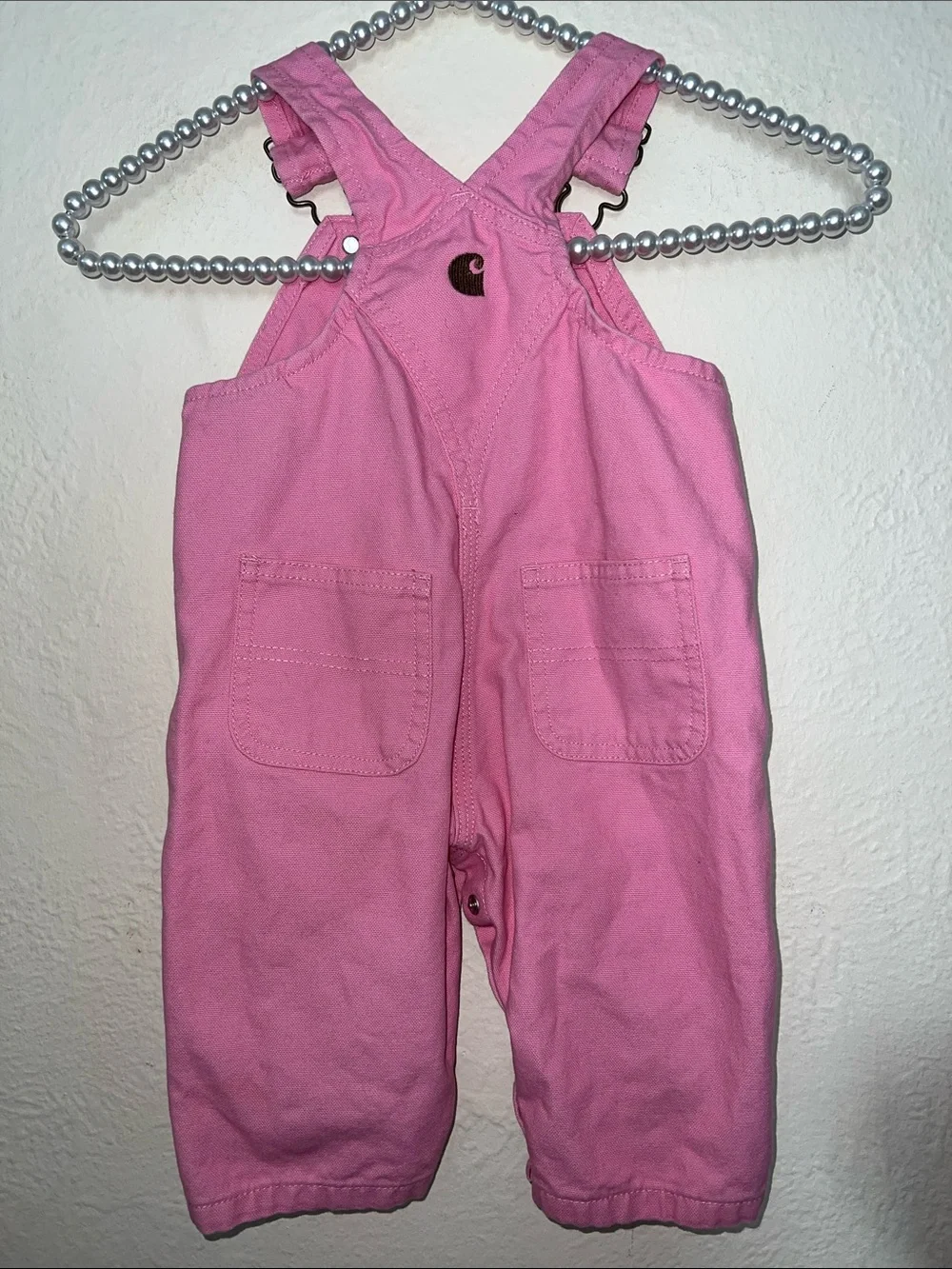 Carhartt 6 months pink overalls